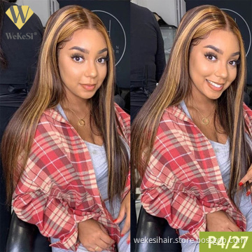 Cuticle aligned 40 inch Straight human lace wig transparent swiss hd lace wig full lace human hair wigs for black women